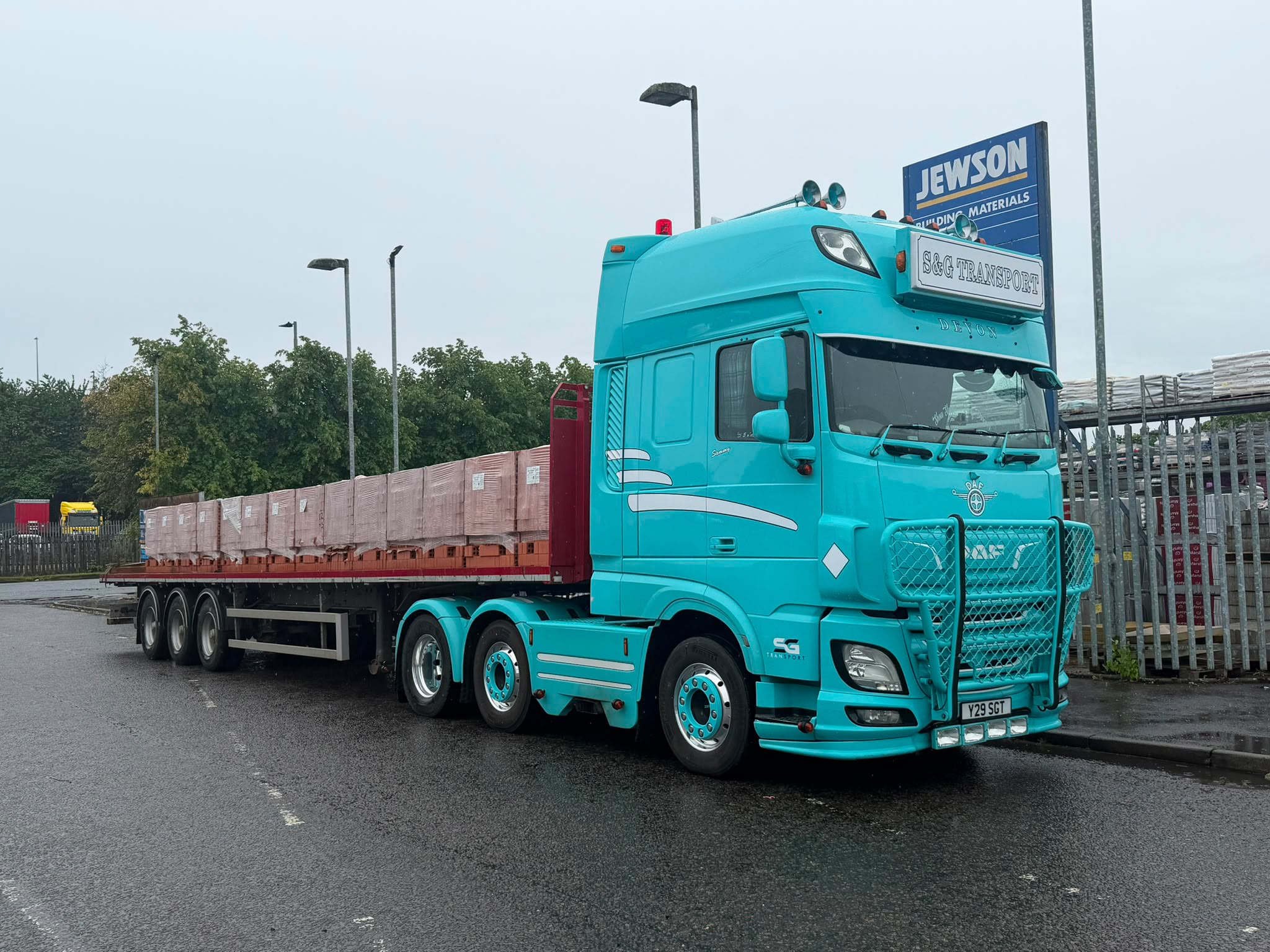 S&G Transport flatbed carrying a specialist load