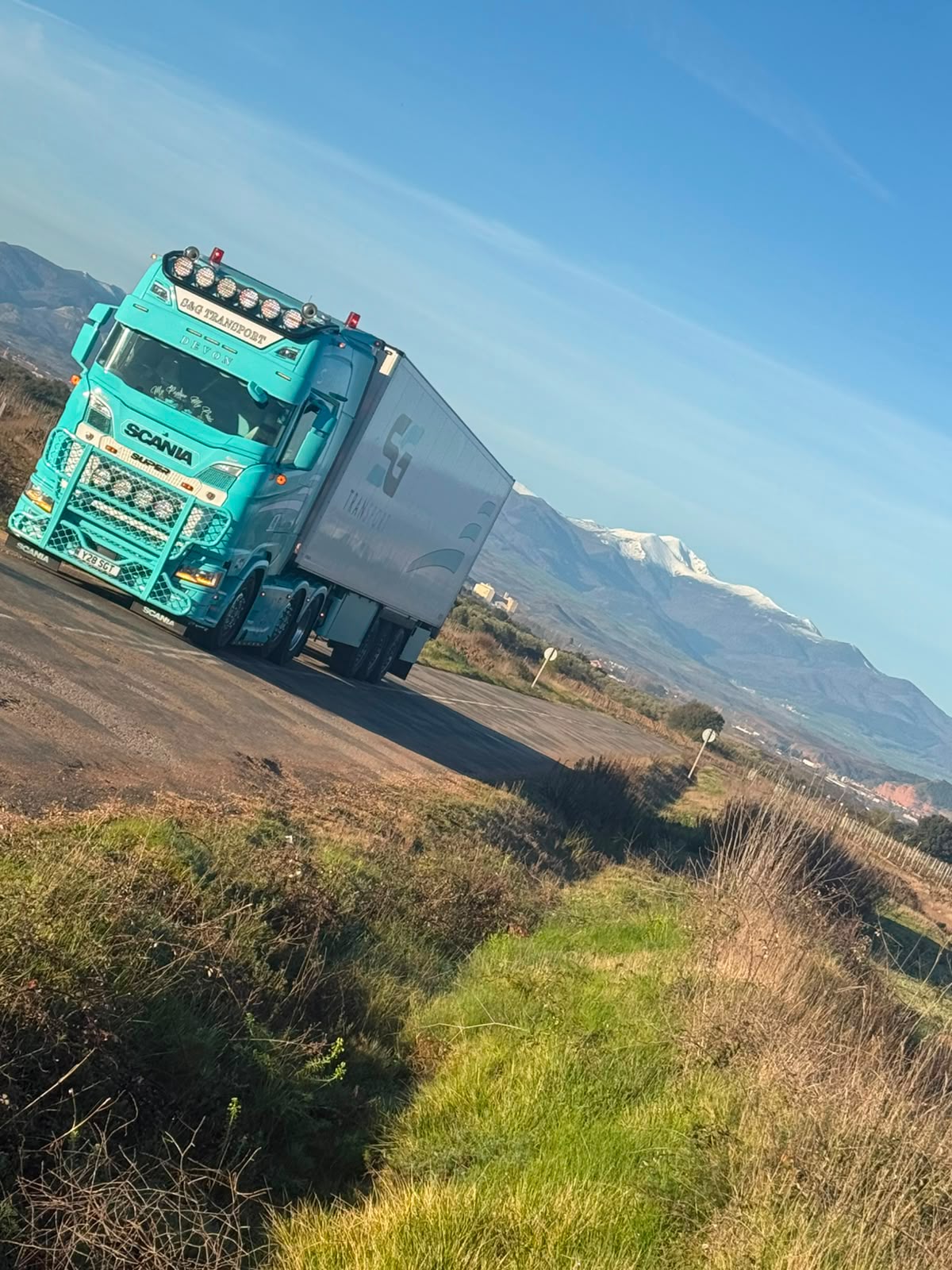 S&G Transport vehicle on a mountain route